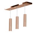 Ver imagem 1 de Pendente Triplo Tubo Cilindro New Cobre 30Cm + Led 3k