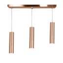 Ver imagem 2 de Pendente Triplo Tubo Cilindro New Cobre 30Cm + Led 3k