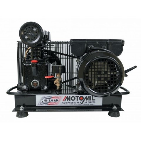 Compressor de Ar Direto com Motor Cmi-3,0ad Motomil Cor Preto Fase Elétrica Monofásica Frequência 60