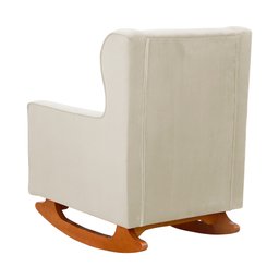Poltrona Balanço Aurora Veludo Cores - DS Estofados Poltrona Aurora Bege - 4