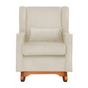 Ver imagem 3 de Poltrona Balanço Aurora Veludo Cores - DS Estofados Poltrona Aurora Bege