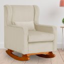 Ver imagem 5 de Poltrona Balanço Aurora Veludo Cores - DS Estofados Poltrona Aurora Bege