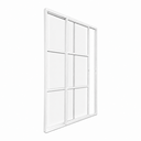 Ver imagem 2 de Porta Balcão 2 Folhas Vidro Alumínio Branco 210x150 Linha 22