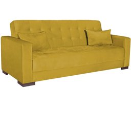 Sofá Cama 3 Lugares Suede Ipanema - 2