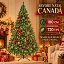 Ver mais imagens de Árvore de Natal Canadá 180cm Verde 720 Pontas com Base Metálica