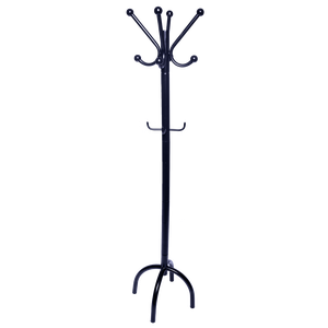 Dais Mancebo Cabideiro Chão Organizador Bolsa Casaco Roupa Preto