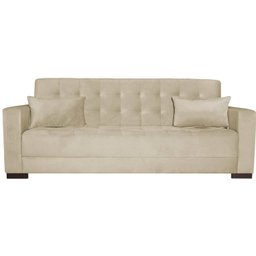 Sofá Cama 3 Lugares Suede Ipanema - 4