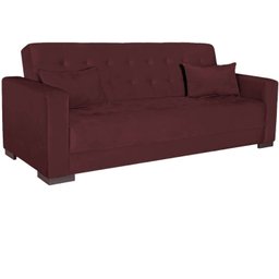 Sofá Cama 3 Lugares Suede Ipanema - 2