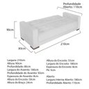 Ver imagem 3 de Sofá Cama 3 Lugares Suede Ipanema