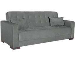 Sofá Cama 3 Lugares Suede Ipanema - 2