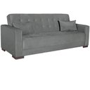 Ver imagem 2 de Sofá Cama 3 Lugares Suede Ipanema