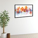 Ver imagem 2 de Quadro Decorativo Flores Orquídea Laranja - 50x70cm:moldura Branca