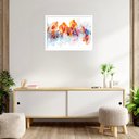 Ver imagem 1 de Quadro Decorativo Flores Orquídea Laranja - 50x70cm:moldura Branca