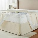 Ver imagem 5 de Saia Box Casal Padrão Matelassado Serve para Cama Baú:Creme