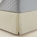 Ver mais imagens de Saia Box Casal Padrão Matelassado Serve para Cama Baú:Creme
