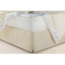 Ver mais imagens de Saia Box Casal Padrão Matelassado Serve para Cama Baú:creme