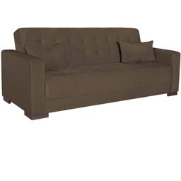 Sofá Cama 3 Lugares Suede Ipanema - 2