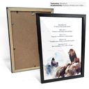 Ver imagem 5 de Quadro Leão e Jesus Salmos da Biblía Moldura Preta e Vidro