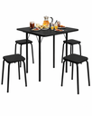 Ver imagem 1 de Mesa Dobravel com Mocho Preta 4 Banquetas