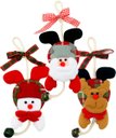 Ver imagem 1 de Kit 12 Pendente Natalino Boneco de Neve Papai Noel Rena 18cm