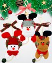 Ver imagem 2 de Kit 12 Pendente Natalino Boneco de Neve Papai Noel Rena 18cm