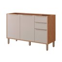 Ver imagem 1 de Balcão de Cozinha Modulado Esplêndida 3 Portas e 2 Gavetas S/tampo 120cm Freijo/off White - Mgm