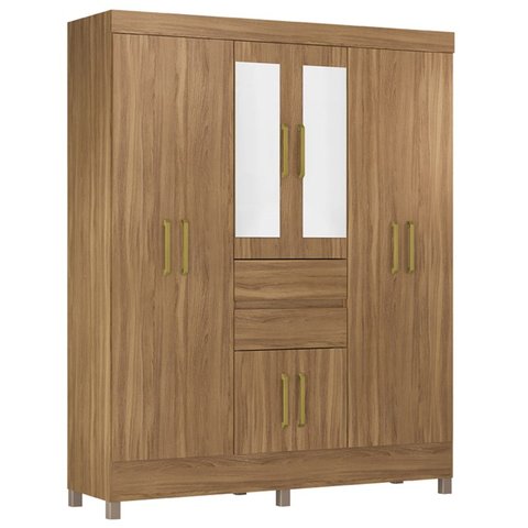 Guarda Roupa Casal 8 Portas com Espelho 82060el Amendola Touch Demobile