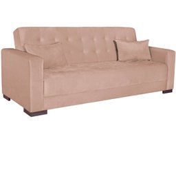 Sofá Cama 3 Lugares Suede Ipanema - 2