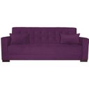 Ver imagem 4 de Sofá Cama 3 Lugares Suede Ipanema