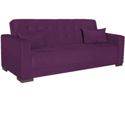 Sofá Cama 3 Lugares Suede Ipanema - 2