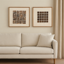 Ver imagem 2 de Quadro Branco Linhas em Madeira Natural Decorativo 82cm Un.