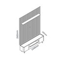 Ver imagem 3 de Rack com Painel para TV até 90 Polegadas Ripado Impresso LED Requinte Nobre 100% MDF