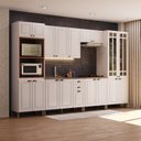 Ver imagem 2 de Cozinha Americana Modulada 6 Peças Torre Quente Cristaleira com Vidros Reflecta Paris