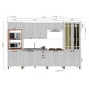 Ver imagem 4 de Cozinha Americana Modulada 6 Peças Torre Quente Cristaleira com Vidros Reflecta Paris