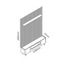 Rack com Painel Ripado para TV até 90 Polegadas 1 Gaveta 2 Portas LED 220cm Requinte Nobre 100% MDF - 4