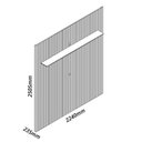 Ver imagem 6 de Rack com Painel Ripado para TV até 90 Polegadas 100% MDF com LED 224CMX310,5cm 1 Gaveta 2 Portas Vidro Requinte Nobre Yescasa Marrom