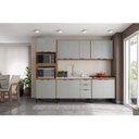 Ver imagem 1 de Cozinha Completa Modulada Firenze 5 Peças 14 Portas 2 Gavetas Cinza/Amendola/Nude Prime Tx
