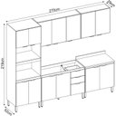 Ver imagem 3 de Cozinha Completa Modulada Firenze 5 Peças 14 Portas 2 Gavetas Cinza/Amendola/Nude Prime Tx