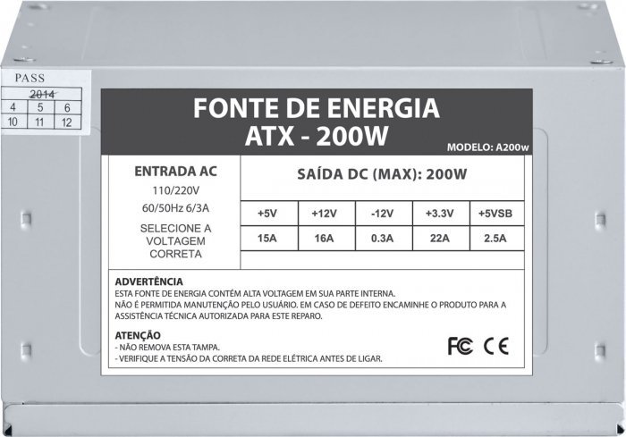 Fonte Atx 200w Para Pc - Vkoem - 3