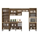 Ver imagem 4 de Cozinha Completa Modulada Firenze 5 Peças 14 Portas 2 Gavetas Cinza/Amendola/Nude Prime Tx