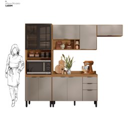 Cozinha Completa Firenze 4 Peças 10 Portas 2 Gavetas - 6