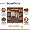 Ver imagem 5 de Guarda Roupas Casal com Espelho 8 Portas 6 Gavetas Titãs