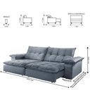 Ver imagem 3 de Sofá Retrátil e Reclinável Atlanta 2,50m 04 Lugares Mola Ensacada Txr