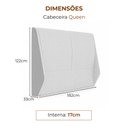 Ver imagem 3 de Cabeceira Moderna Louvre Queen Courino Caramelo | Linho Bege - Sallar Home