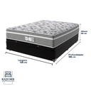 Ver imagem 3 de Cama Box Baú e Colchão Evolution Molas Ensacadas Viúvo Probel: Preto