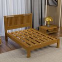 Ver imagem 4 de Cama Casal com Cabeceira Ripada Alaska Marrom/Marrome