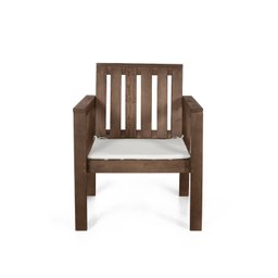 Conjunto 2 Poltronas Banco 3 Lugares com Almofadas e Mesa Madeira Maciça Yescasa - 13
