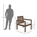 Ver imagem 6 de Conjunto 2 Poltronas Banco 3 Lugares com Almofadas e Mesa Madeira Maciça Yescasa