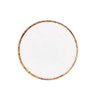Prato Sobremesa Borda de Bambu Melamina Branco 22cm - 1