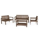 Ver imagem 2 de Conjunto Banco 2 e 3 Lugares Poltrona e Mesa Madeira Maciça Yescasa